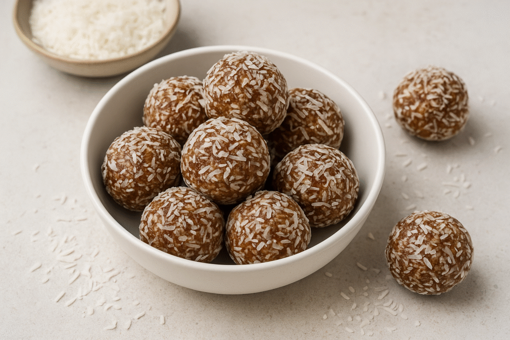 No-Bake Coconut Date Bites (Naturally Sweet Energy Snack)