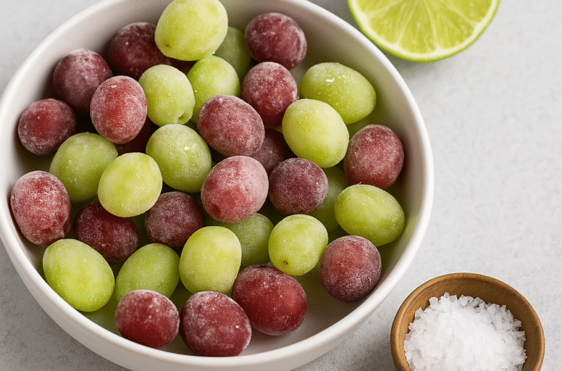 ❄️ Frozen Grapes with Lime + Sea Salt