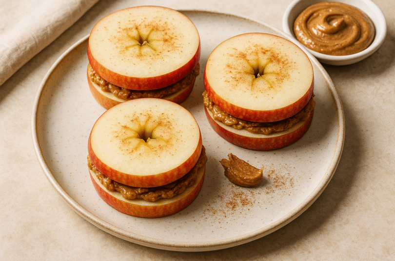 🍎 Apple Sandwiches with Almond Butter & Cinnamon
