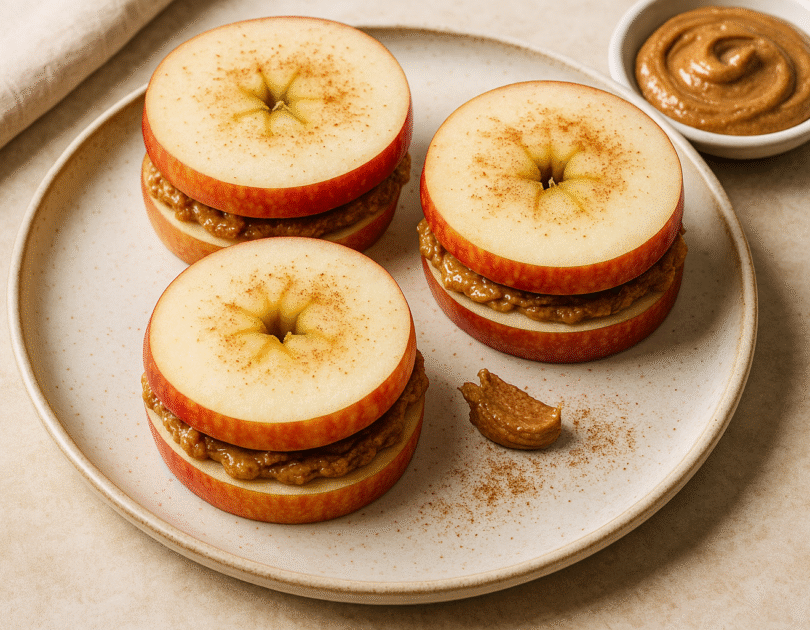 🍎 Apple Sandwiches with Almond Butter & Cinnamon