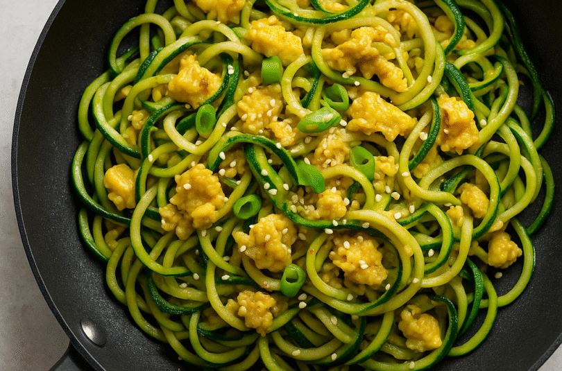 🍜 Zucchini Noodle Stir Fry with Egg & Coconut Aminos