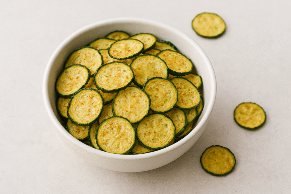Zucchini Chips (Oven or Air-Fried, Crispy & Guilt-Free Snack)