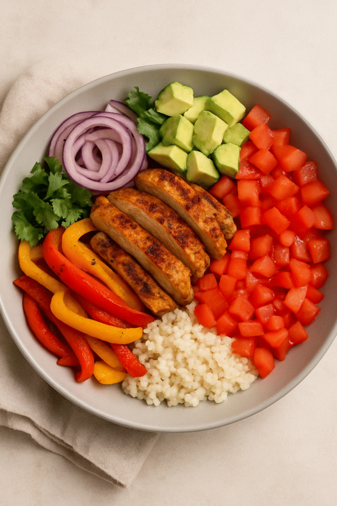 Paleo Chicken Fajita Bowls (Paleo, Whole30, Easy Meal Prep)