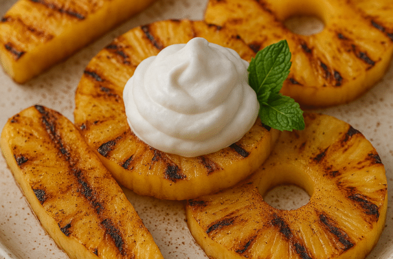 🍍 Grilled Pineapple with Coconut Cream