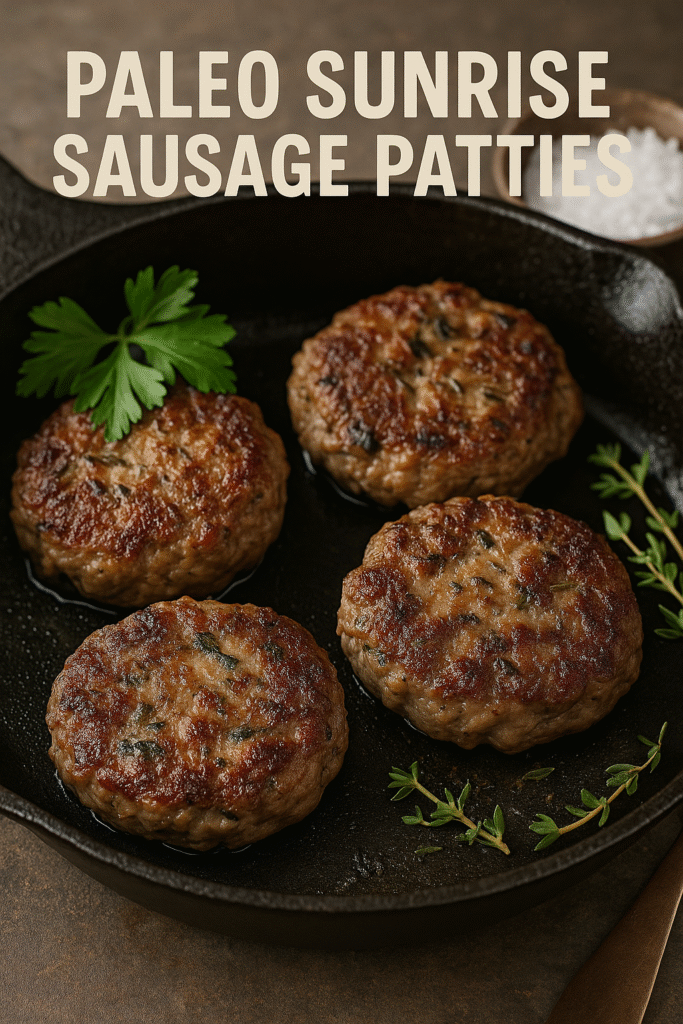Paleo Sunrise Sausage Patties (High-Protein, No Fillers)