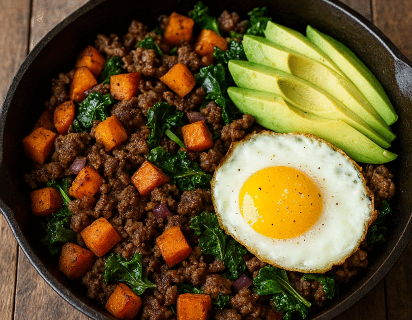 46f7ddb6-ef95-4b5b-b9de-9915a16e035d-1.png 🥩 Fire Roasted Sweet Potato Hash with Bison & Greens